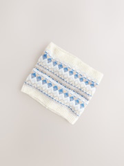 Blue/Ecru Snood Scarf (3-16yrs) - Image 2 of 5