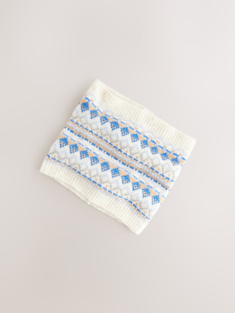 Blue/Ecru Snood Scarf (3-16yrs) - Image 2 of 5