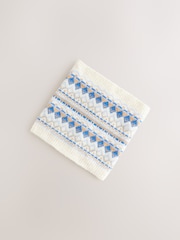 Blue/Ecru Snood Scarf (3-16yrs) - Image 3 of 5