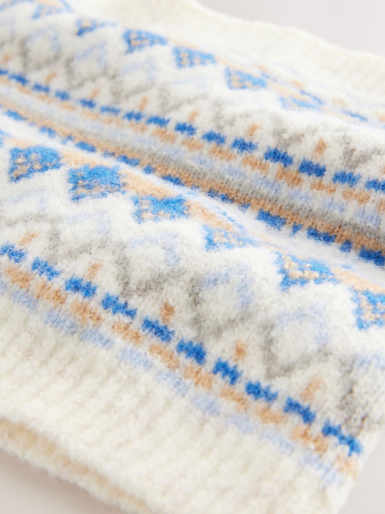 Bleu/Ecru - Snood Écharpe (3-16ans) - Image 4 of 5