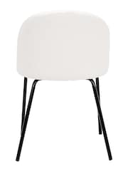 Pacific White Turi Boucle Dining Chair with Black Legs - Image 5 of 6