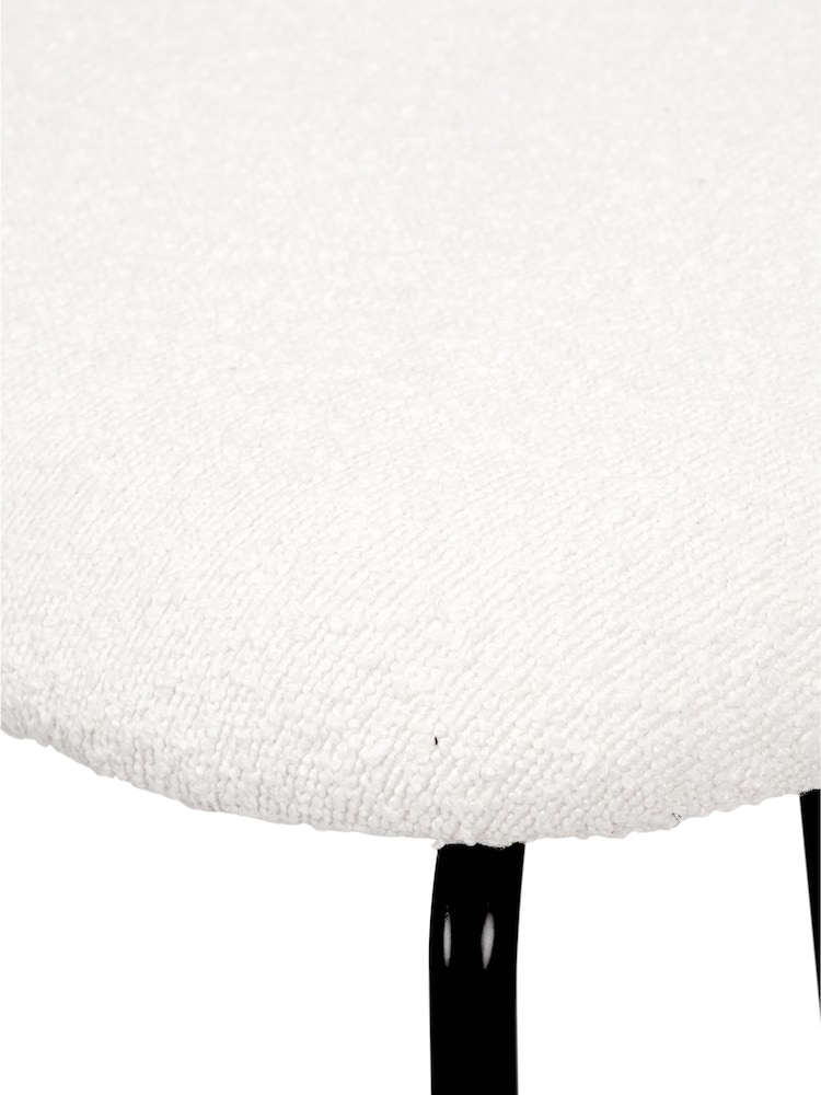 Pacific White Turi Boucle Dining Chair with Black Legs - Image 6 of 6