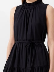 French Connection Black Poplin Era Midi Dress - Image 3 of 4