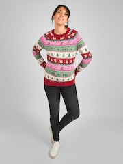 Pulover s prazničnim vzorcem fairisle JoJo Maman Bébé Friends - Slika 2 iz 5