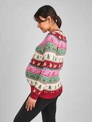 Pulover s prazničnim vzorcem fairisle JoJo Maman Bébé Friends - Slika 3 iz 5