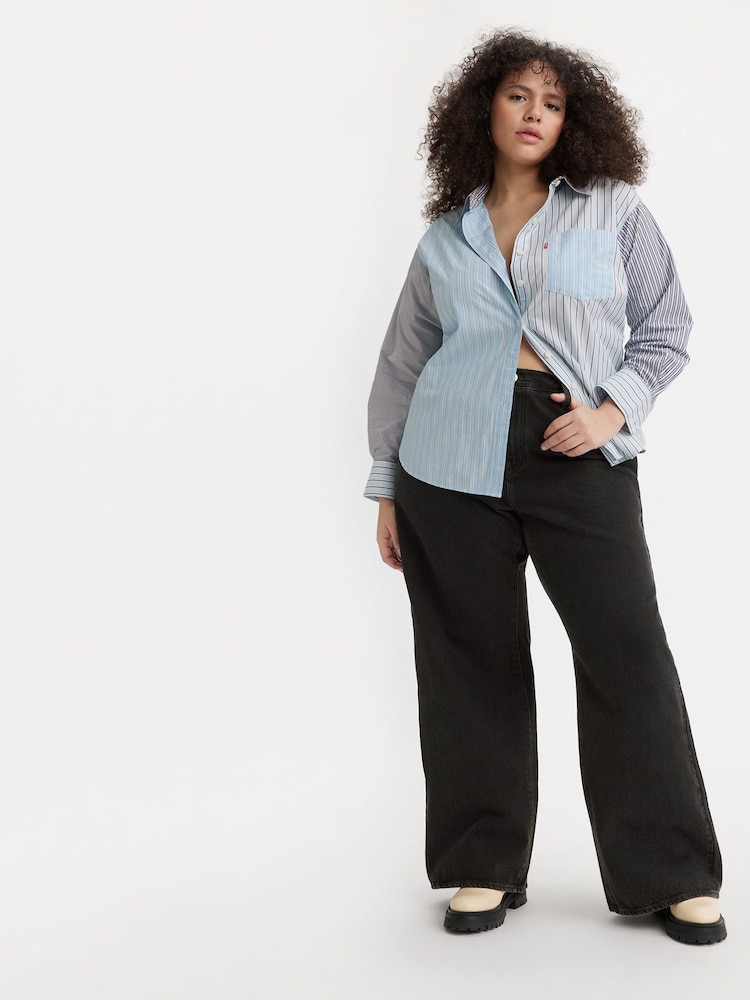 Levi's® Rosie Posie Curve Ribcage Wide Leg 100% Cotton Jeans - Image 4 of 8