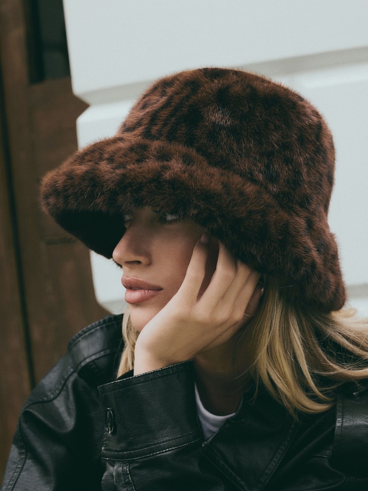 leopard hat bts suga bucket hat