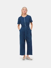 Mono largo de manga corta de denim 100% algodón de Whistles - Imagen 1 de 5