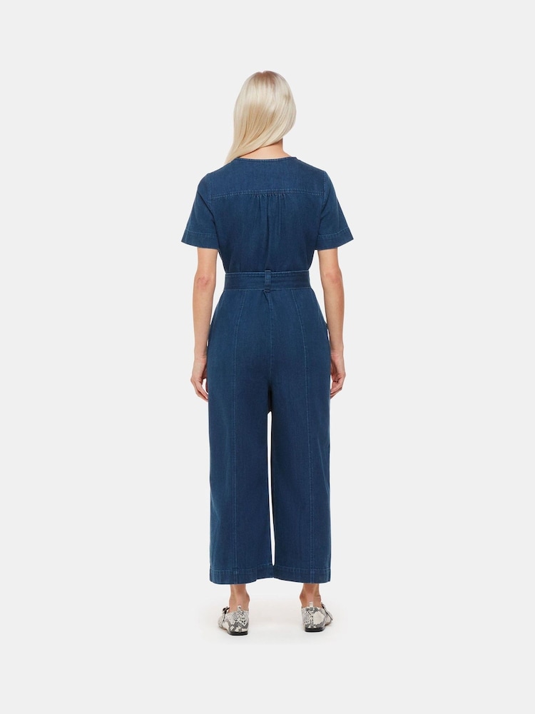 Mono largo de manga corta de denim 100% algodón de Whistles - Imagen 2 de 5