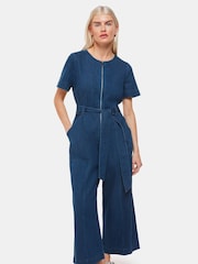 Mono largo de manga corta de denim 100% algodón de Whistles - Imagen 3 de 5