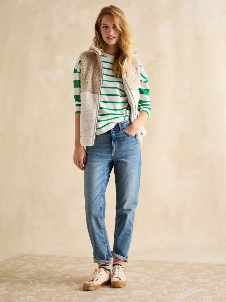 Groen/wit - Joules - Ellie - Jersey top met lange mouwen - Image 7 of 8