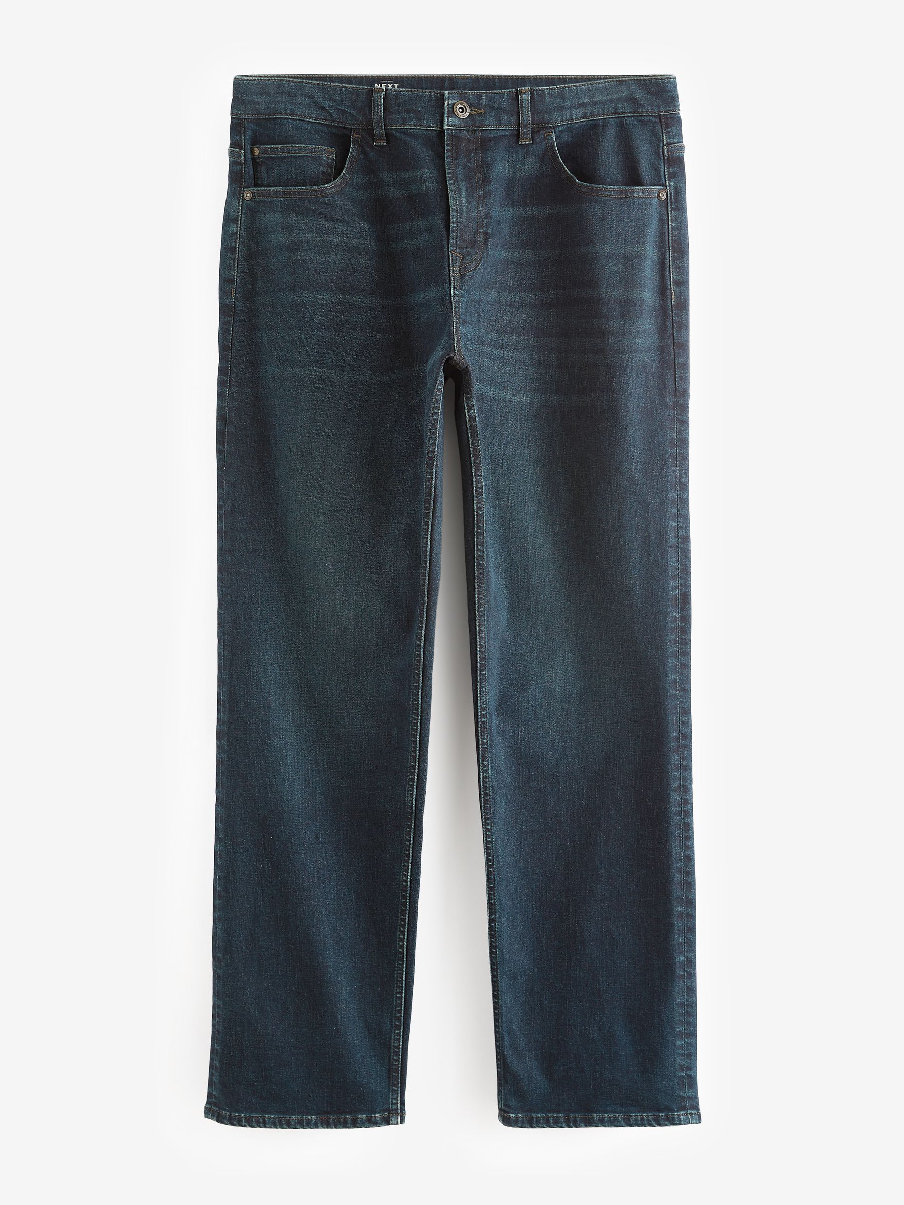 Buy Blue Dark Washed Classic Stretch Relaxed Fit Jeans from Next Lithuania