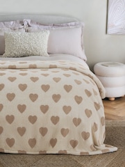 Neutral Heart Supersoft Fleece Throw Blanket - Image 1 of 5