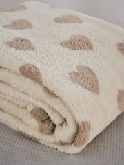 Neutral Heart Supersoft Fleece Throw Blanket - Image 3 of 5