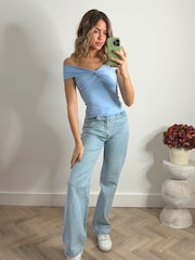 Синий - Топ со спущенными плечами Style Cheat Ely - Image 4 of 4