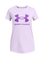 Under Armour Purple Sportstyle Logo Short Sleeve T-Shirt - Image 1 of 2