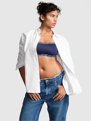 Victoria's Secret PINK Optic White Button Up Oxford Shirt - Image 1 of 3
