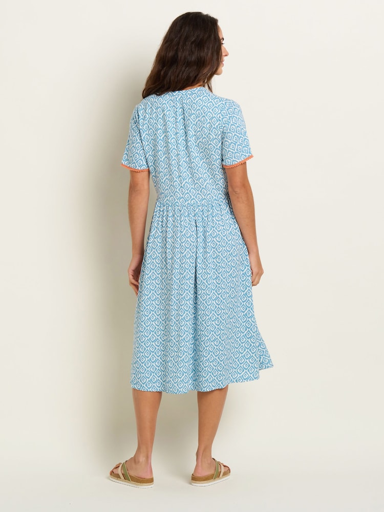 Brakeburn Blue Yasmin Blue Midi Dress - Image 2 of 5