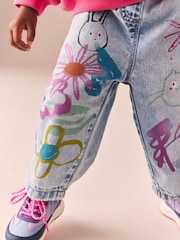 Denim 100% Cotton Graffiti Print Jeans (3mths-7yrs) - Image 4 of 10