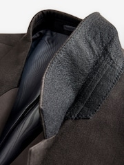 Brązowy - Slim Fit Double Breasted Tuxedo Suit Jacket - Image 14 of 16