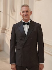 Brązowy - Slim Fit Double Breasted Tuxedo Suit Jacket - Image 4 of 16
