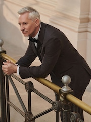 Brązowy - Slim Fit Double Breasted Tuxedo Suit Jacket - Image 8 of 16