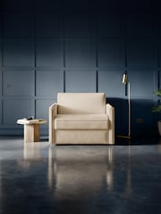 Jay-Be Brushed Twill Linen Cream Slim Snuggle Sofa Bed - Image 1 of 6