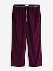 Berry Red Velvet Wide Leg Trousers - Image 5 of 7