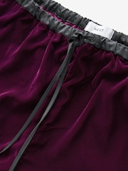 Berry Red Velvet Wide Leg Trousers - Image 6 of 7