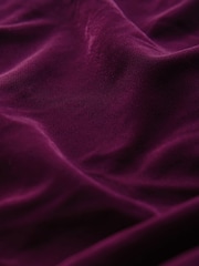 Berry Red Velvet Wide Leg Trousers - Image 7 of 7