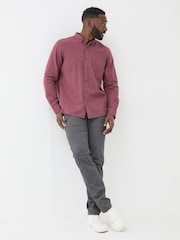 FatFace Burgundy Red Tadlow Puppytooth Shirt - Image 4 of 6