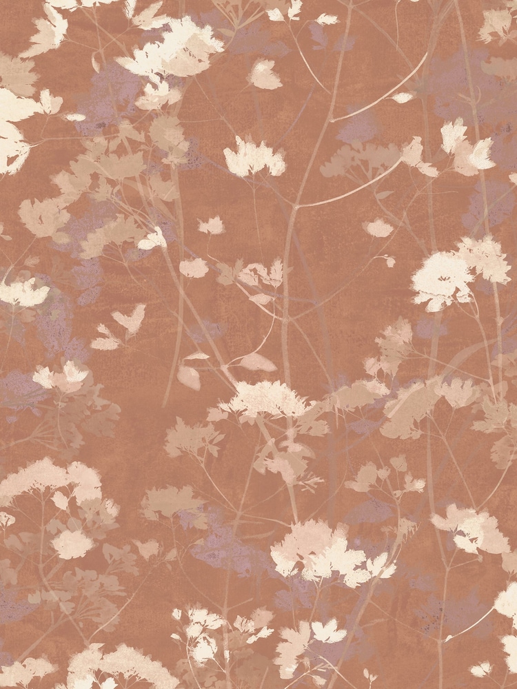 Graham & Brown Clay Flower Press 10M Wallpaper - Image 2 of 4