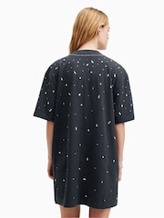 AllSaints 100% Cotton Scatter Embellished Dress - Image 2 of 7