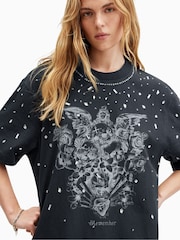 AllSaints 100% Cotton Scatter Embellished Dress - Image 5 of 7