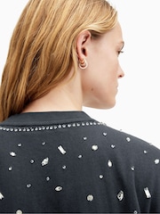 AllSaints 100% Cotton Scatter Embellished Dress - Image 6 of 7