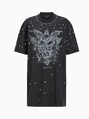 AllSaints 100% Cotton Scatter Embellished Dress - Image 7 of 7