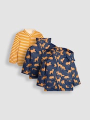 JoJo Maman Bébé Navy Leopard 3 in 1 Waterproof Jacket - Image 1 of 8