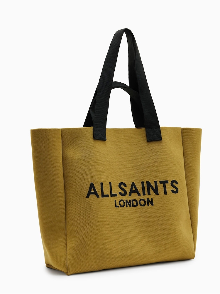 AllSaints Green Izzy E/W Tote Bag - Image 3 of 7
