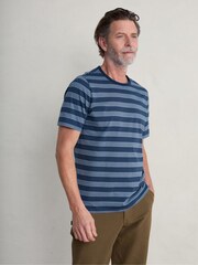 Seasalt Cornwall Blue Mens Seven Seas Sailor T-Shirt - Image 1 of 5
