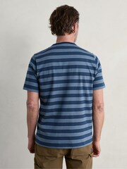 Seasalt Cornwall Blue Mens Seven Seas Sailor T-Shirt - Image 2 of 5