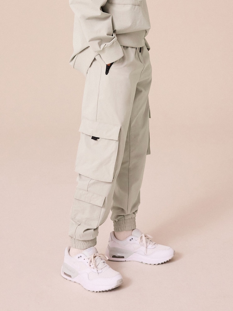 Light Grey Cargo Premium Putty Trousers (3-16yrs) - Image 1 of 13