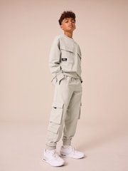 Light Grey Cargo Premium Putty Trousers (3-16yrs) - Image 3 of 13