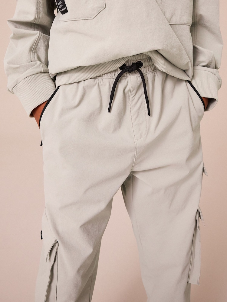 Light Grey Cargo Premium Putty Trousers (3-16yrs) - Image 4 of 13