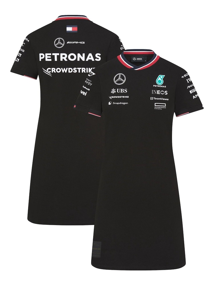 Fanatics Womens Mercedes AMG Petronas F1 2024 Team Black Dress - Image 1 of 3