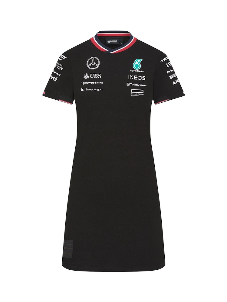 Fanatics Womens Mercedes AMG Petronas F1 2024 Team Black Dress - Image 3 of 3