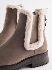 Neutral Standard/Wide Fit Forever Comfort® Faux Fur Lined Chelsea Ankle Boots - Image 4 of 5