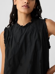 Gap Black DÔEN Eyelet Mini Dress - Image 4 of 5