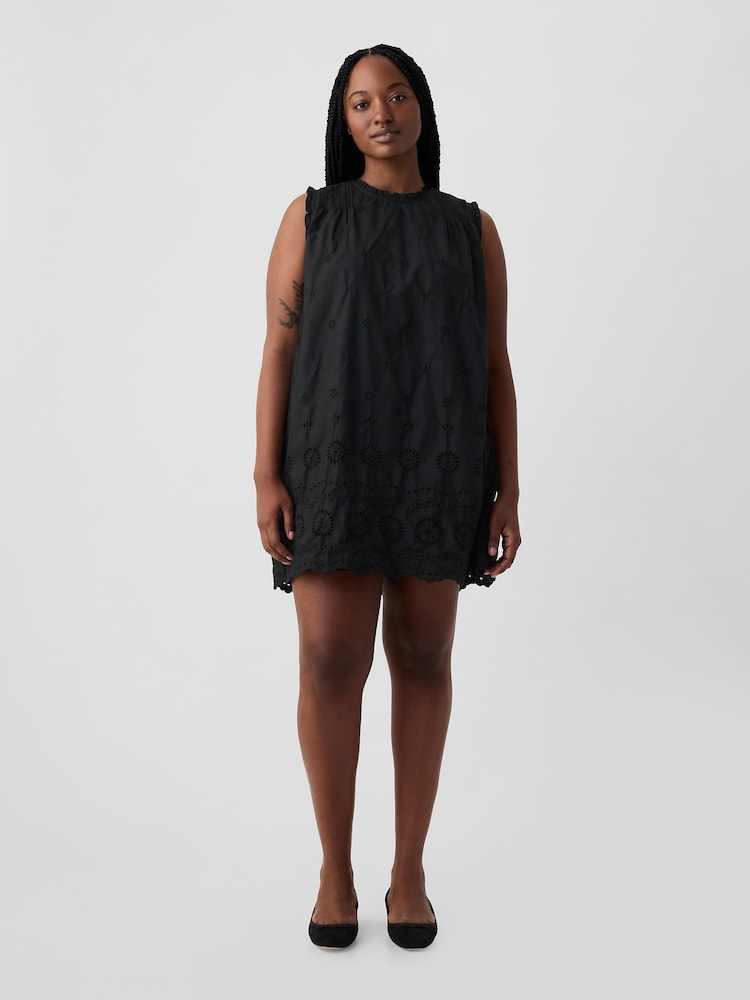 Gap Black DÔEN Eyelet Mini Dress - Image 5 of 5