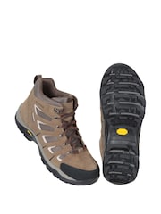 Mountain Warehouse Brown Mens Wide Fit Field Waterproof Vibram Walking Boots - Image 3 of 5