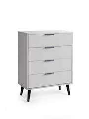Julian Bowen Grey Alba 4 Drawer Wide Chest - Image 1 of 4